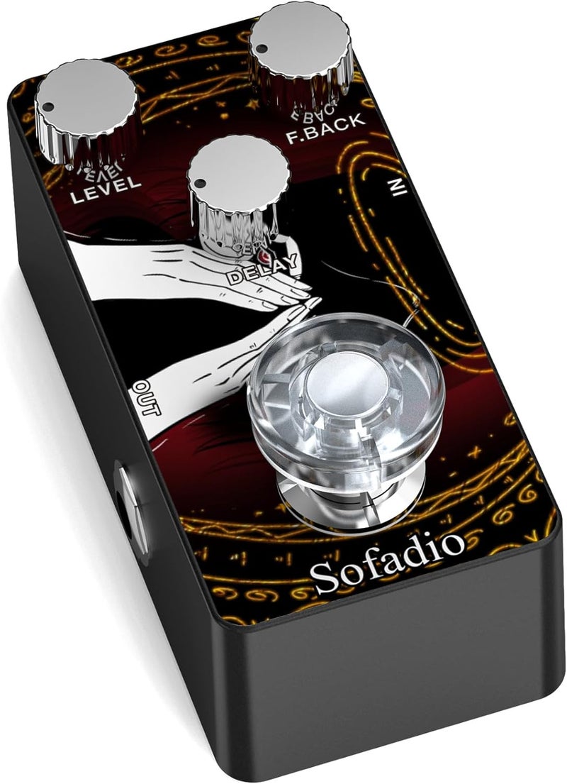 SOFADIO Guitar Delay Pedal, True Bypass DC 9V Mini Single Nano Effect Pedals for Electric Guitars - Image 1